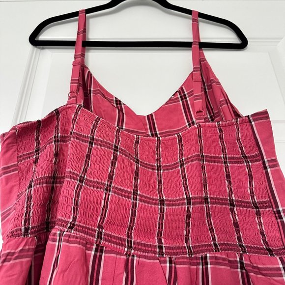 EUC Old Navy Pink Plaid Midi Dress (Size: XXL) - Picture 7 of 8